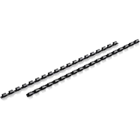 Mead Binding Spines, 19-Hole, 25-Sheet Capacity, 1/4", 125/BX, BK PK MEA4000130